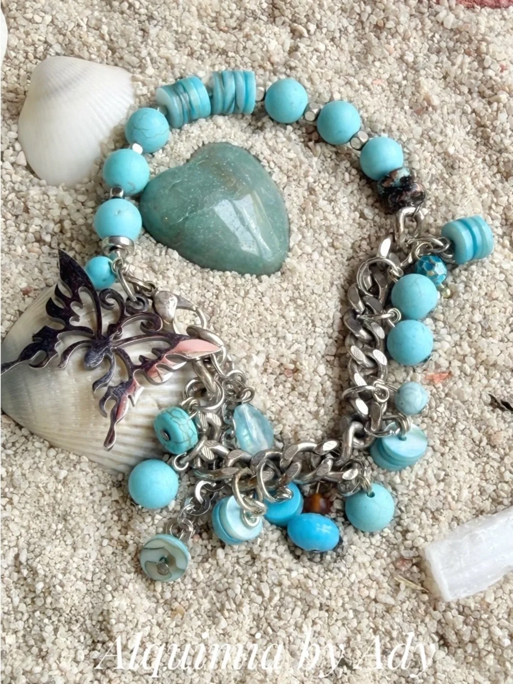 Alquimia Turquoise Bead & Charm Bracelet